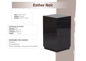 Urne Esther Noir